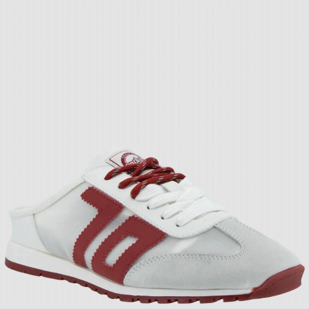 NEW BACK 70 women's venice backless sneakers in white scarlet